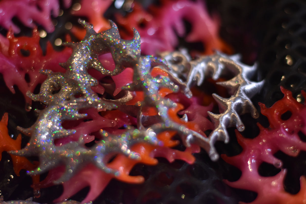💕Thorny Heart - Silver Glitter